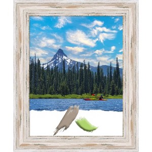 Amanti Art Alexandria White Wash Narrow Wood Picture Frame - 1 of 4