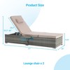 Racxily Outdoor Long Reclining Chaise, Wicker Lounge - 4 of 4