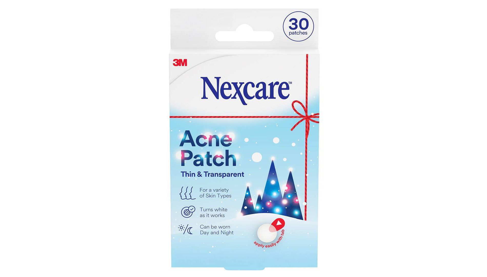 Nexcare Holiday Thin and Transparent Acne Patches - 30ct