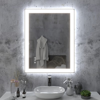 Black Framed LED Mirror
