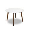 Sapphtopaz Round Dining Table Modern Minimalist Oval Solid Wood Dining Table for Dining Room, Kitchen, Small Spaces - 4 of 4
