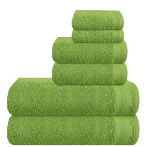 BAGOKIE 6 Packs Cotton Bath Towel Set - 1 of 4