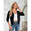 Clearlove Womens Cropped Cardigan Knit Shrugs for Dresses V Neck Button Down Bolero Cardigans Sweaters - 3 of 4