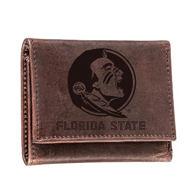 Evergreen Florida State University Crazy Horse Collection Tri-Fold Wallet