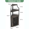 Homfan 5-Tier Corner Bar Cabinet with Lights, Adjustable Shelves & Glass Doors - Home Liquor Wine Display - 2 of 4