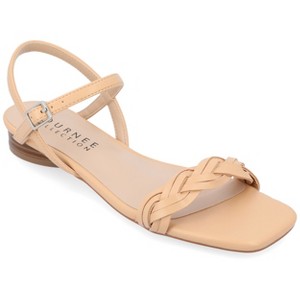 Journee Collection Womens Verity Ankle Strap Low Block Heel Sandals - 1 of 4