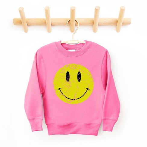 The Juniper Shop Distressed Smiley Face Youth Graphic Sweatshirt - M ...