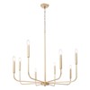 LNC Concise Modern Candle Chandelier,19.7"/26"/31.5", Gold/Black - 3 of 4