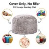 Bean Bag Chair Cover Only, Soft Plush Bean Bag Cover No Filler for Adults Kids, Washable Bean Bag Couch Cover - 3 of 4