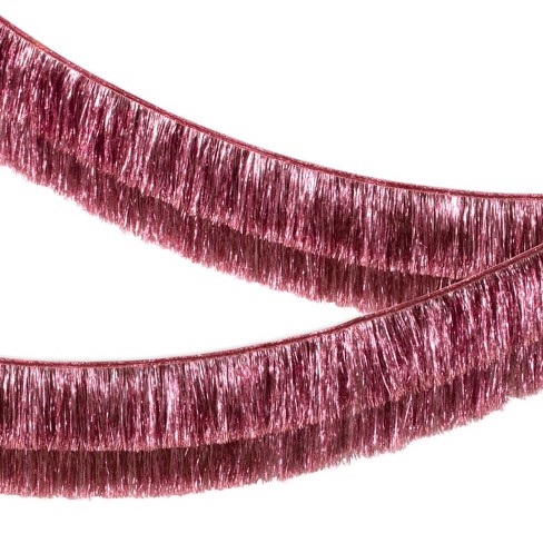 Meri Meri Pink Tinsel Fringe Garland (10' with excess cord - Pack of 1) - image 1 of 4