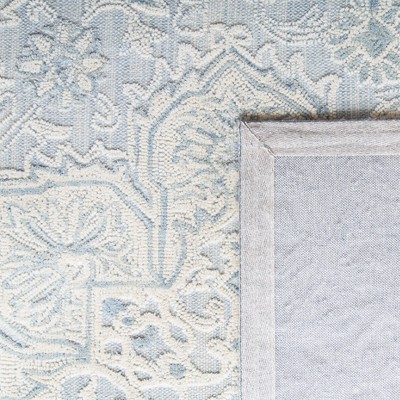 Gray and Beige Handmade Wool Abstract 4' x 6' Area Rug