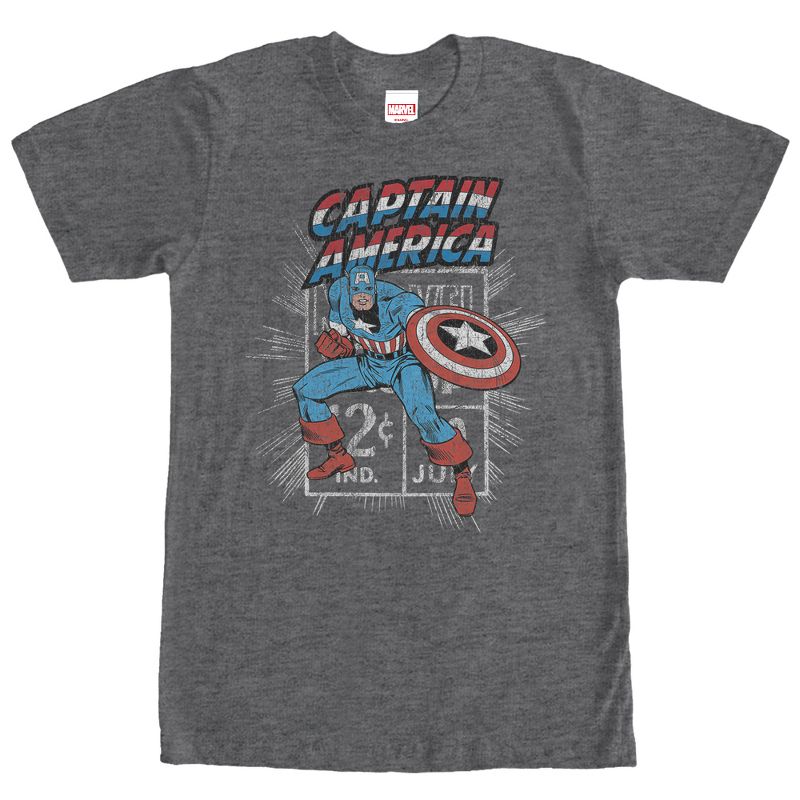 Men's Marvel Captain America Comic Book Cent T-Shirt, 1 of 5
