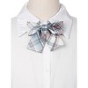 INSPIRE CHIC Women's Pre-tied Plaid Adjustable Elastic Band Casual Bow Ties - 4 of 4
