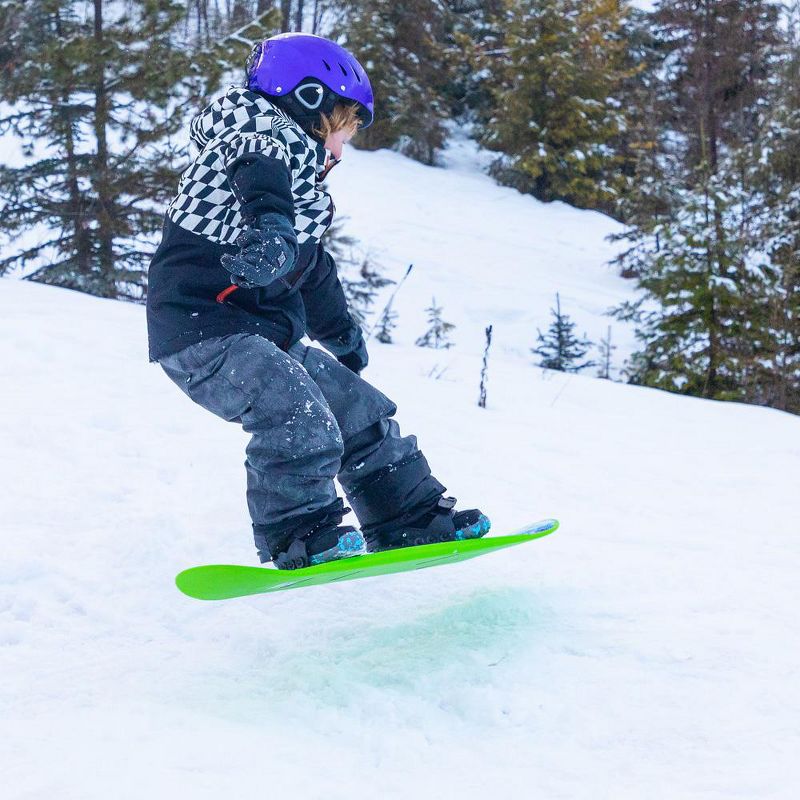 Lucky Bums Kids Beginner Plastic Snowboard with Pre Mounted Adjustable Bindings and Smooth Edges for Ages 7 to 10 Years Old, Green, 4 of 7