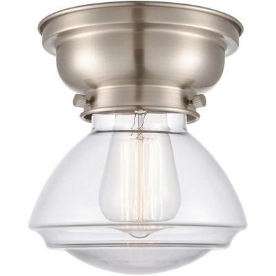 Olean-1 Light Flush Mount in Industrial Style-6.75 Inches Wide by 6.4 Inches High