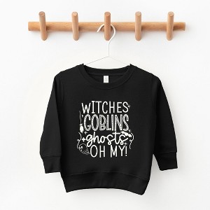 The Juniper Shop Witches Goblins Ghosts Puff Print Toddler Graphic Sweatshirt - 1 of 3