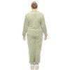 Plus Size 2-Piece Velour with Faux Leather Stripe - 3 of 4