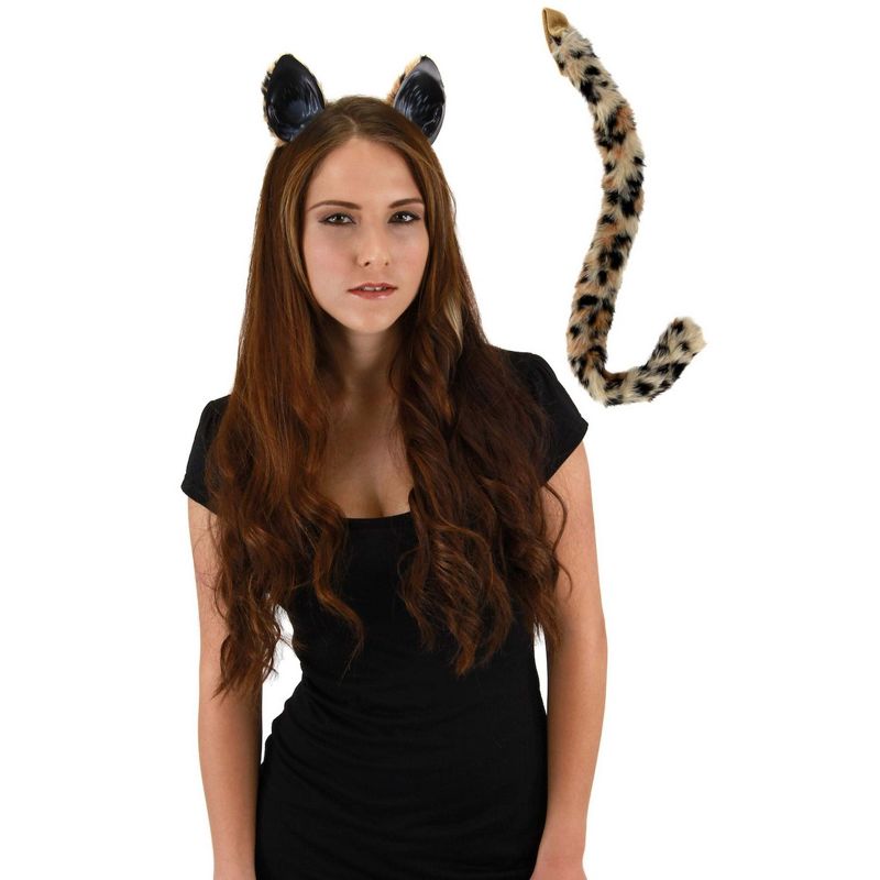 HalloweenCostumes.com    Cheetah Cat and Ears Tail Set, Brown, 1 of 8