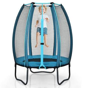 Costway 4ft Kids Trampoline Recreational Bounce Jumper W/Enclosure Net Outdoor Indoor