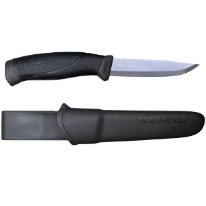 Morakniv Companion Sandvik Stainless Steel Fixed-Blade Knife With Sheath, 4.1 Inch, Olive Green - 1 of 4