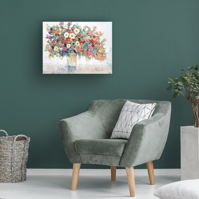 Tim OToole Mix Flower Bouquet I Canvas Art in Wood Frame