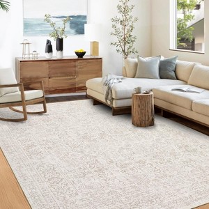 Rug Washable Extra Large for Living Room Non-Slip Non-Shedding Vintage Rug Carpet for Bedroom, Faux Wool for Kids Nursery Dorm - 1 of 4