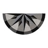 Evideco French Home Goods Half-Circle Coir Doormat with Bold Compass Rose Design – 30x15 Inch Welcome Mat - 2 of 4
