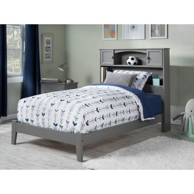 AFI Furnishings Newport Twin Extra Long Traditional Bed with Open Footboard and Turbo Charger in Grey