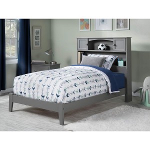 AFI Furnishings Newport Twin Extra Long Traditional Bed with Open Footboard and Turbo Charger in Grey - 1 of 4