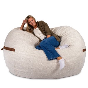 Big Joe Bean Bag Chair with Removeable Cover, Foam Filled, Multiple Sizes and Fabrics, All Ages - 1 of 4