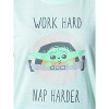 Star Wars Women's The Mandalorian The Child Work Hard Sleep Pajama Set Multicolored - 3 of 4