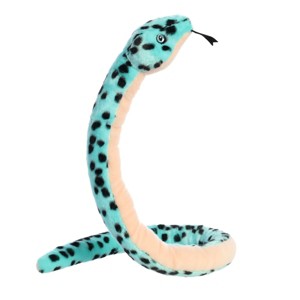 Aurora X-Large Aqua Pit Viper Snake Playful Stuffed Animal Blue 50" - 1 of 4