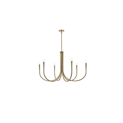 Elegant Lighting Layne 42 inch chandelier in Gold