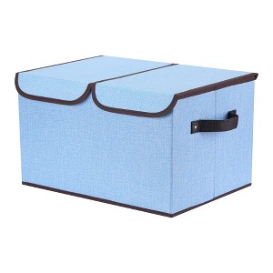 REGALWOVEN Fabric Collapsible Reinforced Versatile Storage Bin with Lid and Handle 16.5*12*10in - 1 of 4