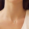 Bearfruit Jewelry Sterling Silver 18K Gold Plated Ariel Cross Necklace - 4 of 4