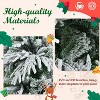 4FT,6FT,7.5FT Pre-Lit Spruce Snow Flocked Christmas Tree, Artificial Hinged Xmas Tree with 8 Flashing Modes, Holiday Office Home Décor - Maison Boucle - 4 of 4