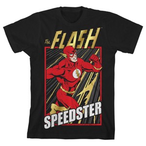 Flash Speedster Black T-shirt Toddler Boy to Youth Boy - 1 of 3