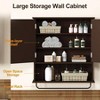 Wall Mounted Bathroom Cabinet Over Toilet with Towel Rack and Adjustable Shelf Large Brown Storage Cabinet 22x25 Inch - 4 of 4