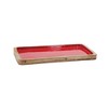 Melrose Red Wooden Tray (Set of 2) - 4 of 4