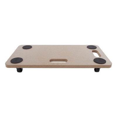 Beige MDF Wheeled Furniture Mover Dolly with Swiveling Casters