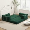 Dolonm 78.8 "Foldable Combination Sofa,Compression Boneless Sofa,Floor Sofa Mattress,Corduroy Fabric,Suitable for Living Room and Bedroom, Green - 4 of 4