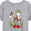 Women's - Disney - Christmas Botanical Butterfly Oversized Graphic T-Shirt - 2 of 4
