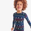 Primary Kids Organic Long Sleeve Pj Top In Holiday Prints - 3 of 4