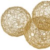 HomeRoots Set of Three Gold Wire Five Inch Decorative Orbs - 4 of 4