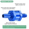 Unique Bargains Aluminum Alloy Durable Non Return One Way Check Valve Blue - 2 of 4
