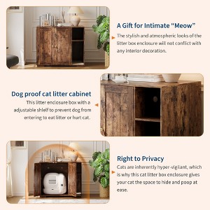 Acekool Litter Robot 4 Enclosure Cabinet, Cat Litter Robot Furniture with Dog Proof Shelf & Power Outlet for Living Room - 1 of 4