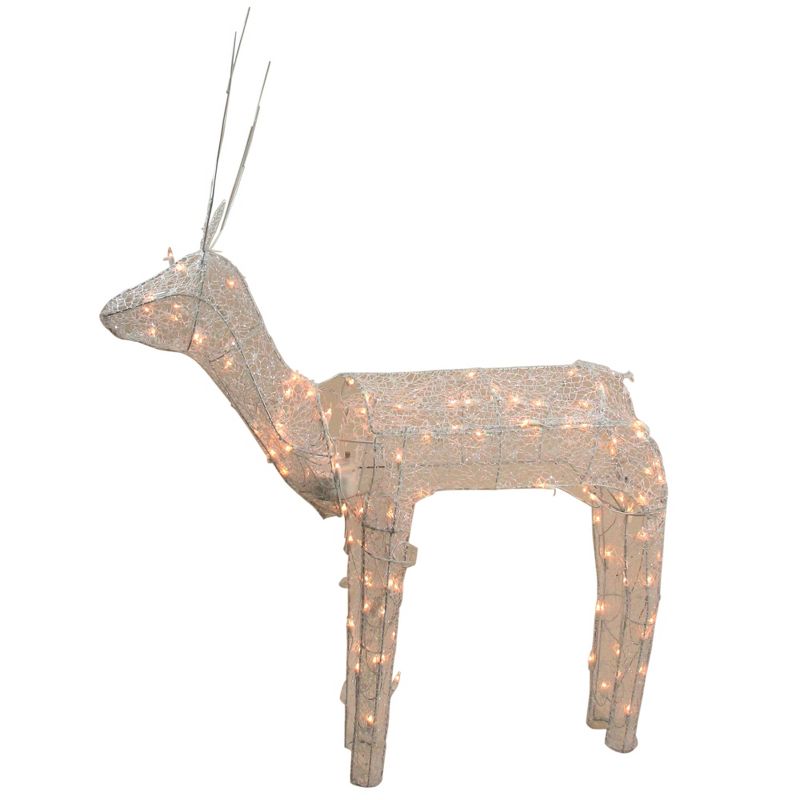 Northlight 48" Pre Lit Animated Standing Buck Reindeer Outdoor Christmas Decoration - Clear Lights, 1 of 4