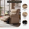 Manual Recliner Chair, 360° Swivel PU Leather Lounge Chair with Side Pocket for Living Room & Home Theater - 4 of 4