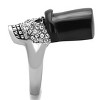 Slickblue Women’s Skull Ring, Stainless Steel, Top Hat Design, Clear Synthetic Crystals, Two-Tone Black, size 5–10 - 4 of 4
