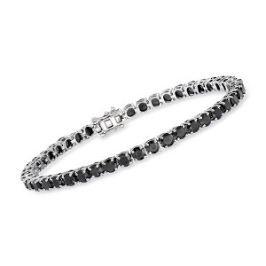 Ross-Simons 12.00 ct. t.w. Black Spinel Tennis Bracelet in Sterling Silver - 1 of 3